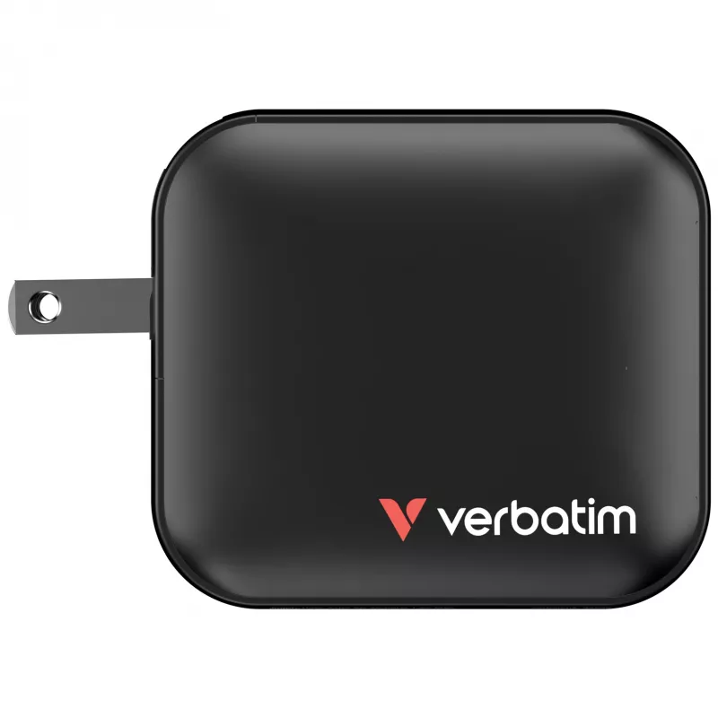 Verbatim Cargador GaN 100W universal negro carga rápida CA uso en interiores
