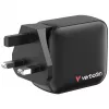 Verbatim Cargador GaN 100W universal negro carga rápida CA uso en interiores