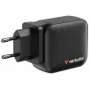 Verbatim Cargador GaN 100W universal negro carga rápida CA uso en interiores