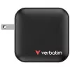 Verbatim Cargador Mini GaN 100W 4 puertos con conector US y adaptadores EU y UK