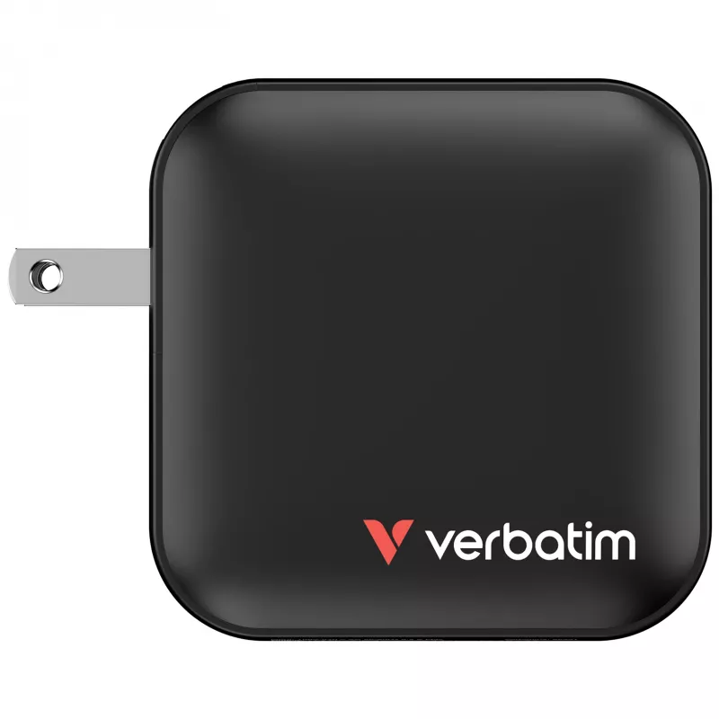 Verbatim Cargador Mini GaN 100W 4 puertos con conector US y adaptadores EU y UK