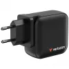 Verbatim Cargador Mini GaN 100W 4 puertos con conector US y adaptadores EU y UK
