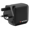Verbatim Cargador Mini GaN 100W 4 puertos con conector US y adaptadores EU y UK