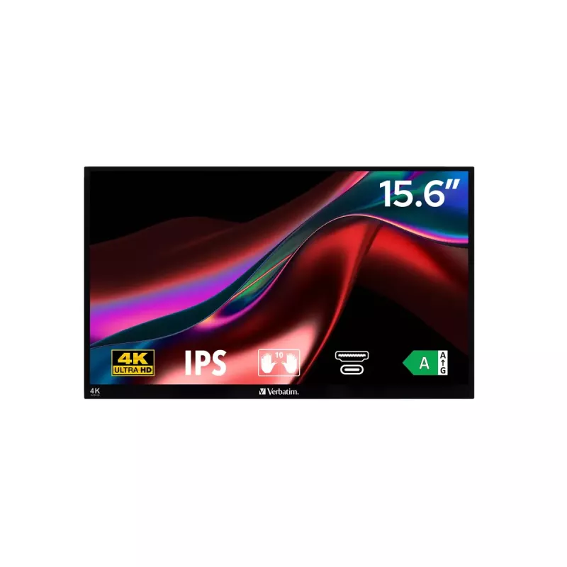 Verbatim Monitor táctil portátil 15,6 pulgadas LCD 4K 3840x2160