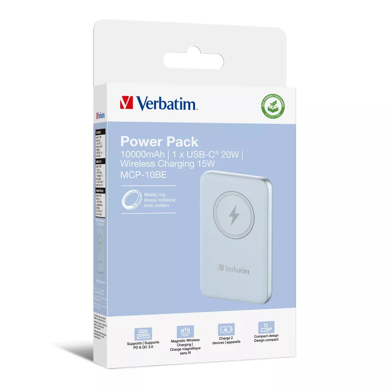 Verbatim Charge 'n' Go Powerbank magnética inalámbrica 10000mAh Azul