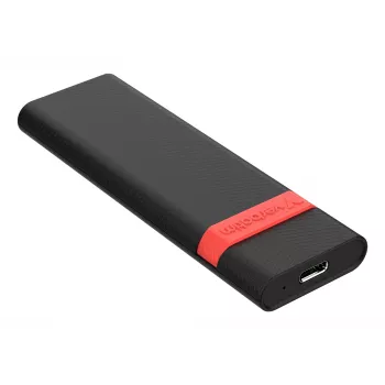 Verbatim Kit carcasa SSD M.2 NVMe, carcasa SSD, M.2, PCI Express, 10 Gbit/s, conectividad USB, Negro, Rojo