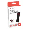 Verbatim Kit carcasa SSD M.2 NVMe, carcasa SSD, M.2, PCI Express, 10 Gbit/s, conectividad USB, Negro, Rojo