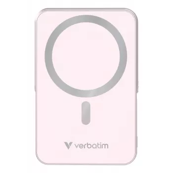 Verbatim Charge 'n' Go Powerbank magnética inalámbrica con soporte – 10000 mAh Rosa