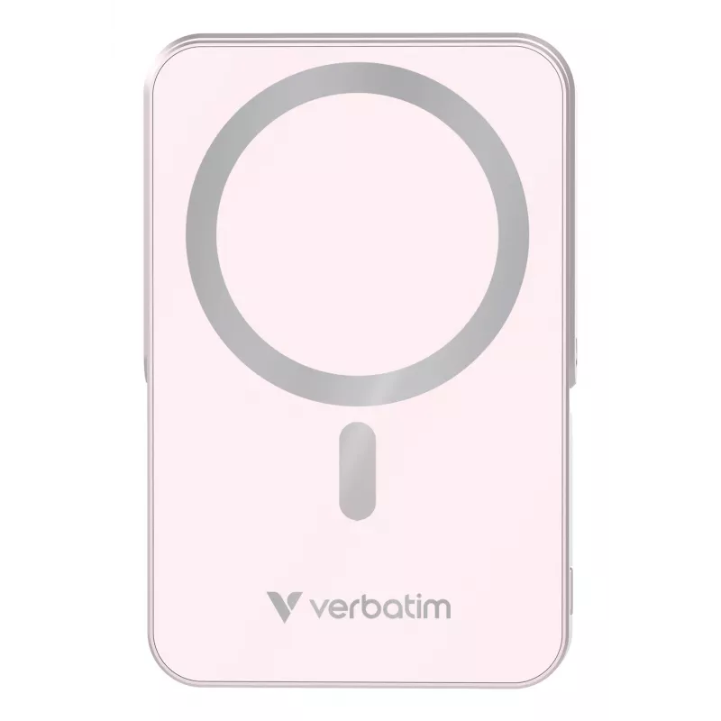 Verbatim Charge 'n' Go Powerbank magnética inalámbrica con soporte – 10000 mAh Rosa