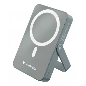 Verbatim Charge 'n' Go Powerbank magnética inalámbrica con soporte – 10000 mAh Gris