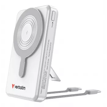 Verbatim Charge'n'Go 2C y pantalla Powerbank 10000 mAh Plata