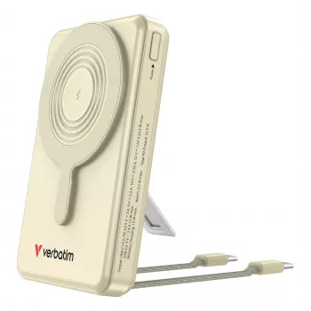 Verbatim Charge'n'Go 2C y pantalla Powerbank 10000 mAh Oro, 10000 mAh, Polímero de litio (LiPo), Power Delivery 3.0, Quick Charge 3.0, carga inalámbrica, 3,85 V, 52 W