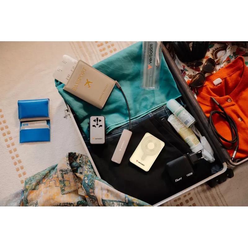 Verbatim Charge'n'Go 2C y pantalla Powerbank 10000 mAh Oro, 10000 mAh, Polímero de litio (LiPo), Power Delivery 3.0, Quick Charge 3.0, carga inalámbrica, 3,85 V, 52 W