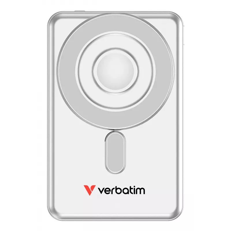 Verbatim Charge'n'Go 2C Powerbank 5000 mAh Plata, 5000 mAh, Polímero de litio (LiPo), Adaptive Fast Charging, Power Delivery 3.0, Quick Charge 3.0, carga inalámbrica, 3,85 V, 20 W