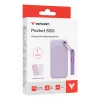 Verbatim Pocket SSD USB 3.2 Gen 2 1TB Morado con dos fundas de goma