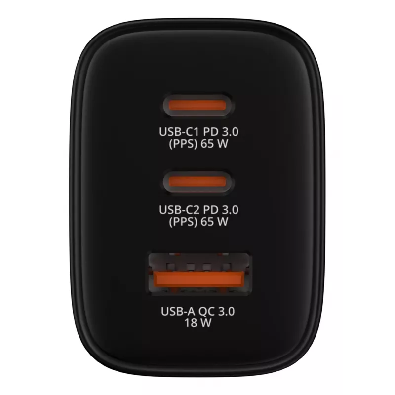 Verbatim Essentials cargador GaN 65W con conector EU Negro, interior, AC, 20 V, Negro