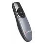 Verbatim Focus presentador inalámbrico con puntero láser rojo, RF, USB, 30 m, Negro, Plata