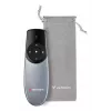 Verbatim Focus presentador inalámbrico con puntero láser rojo, RF, USB, 30 m, Negro, Plata