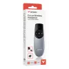 Verbatim Focus presentador inalámbrico con puntero láser rojo, RF, USB, 30 m, Negro, Plata
