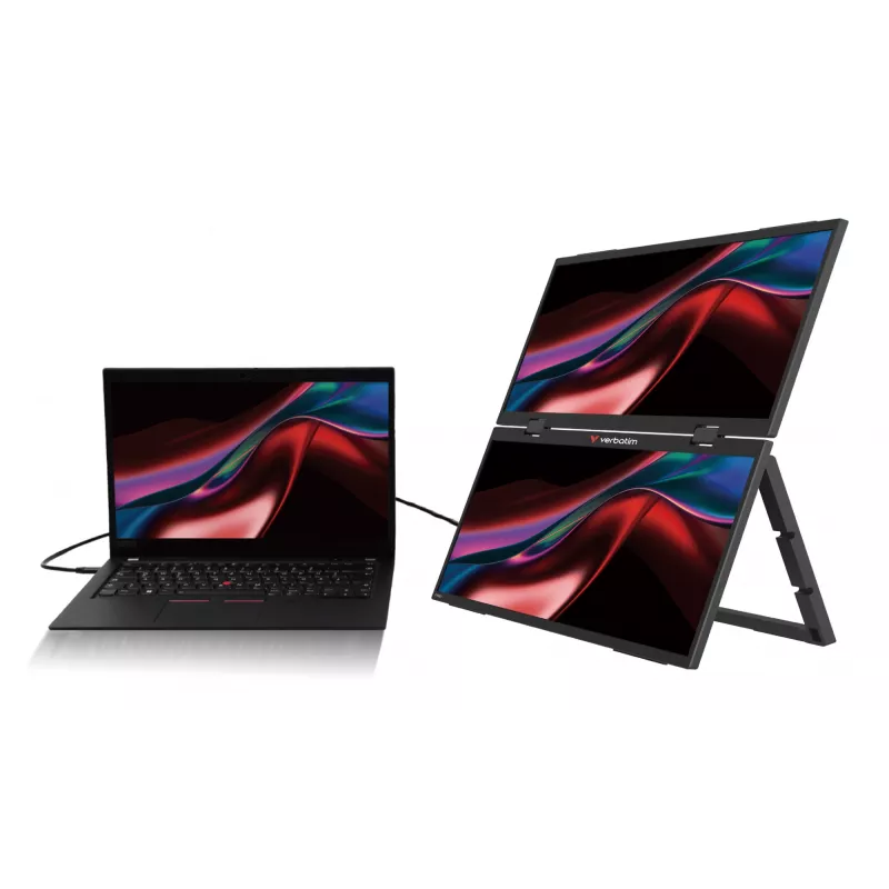 Verbatim monitor portátil 15,6 inch FHD Dual Monitor Essentials, 39,6 cm (15,6 inch), LCD, 1920 x 1080 píxeles, Full HD, 16:9, 10 ms