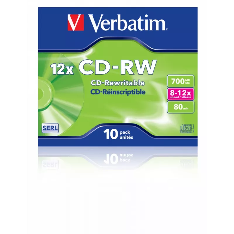 Verbatim CD-RW 12x 700 MB 10 uds.