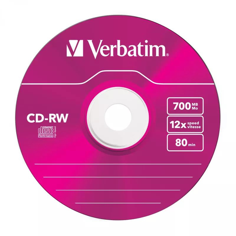 Verbatim CD-RW Colour 12x 700 MB 5 uds.