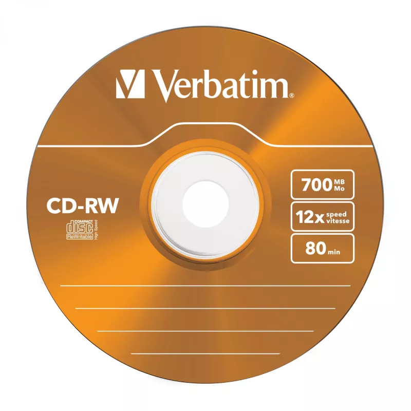 Verbatim CD-RW Colour 12x 700 MB 5 uds.