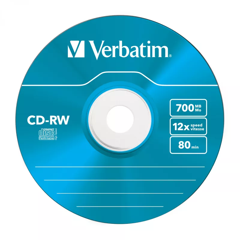 Verbatim CD-RW Colour 12x 700 MB 5 uds.