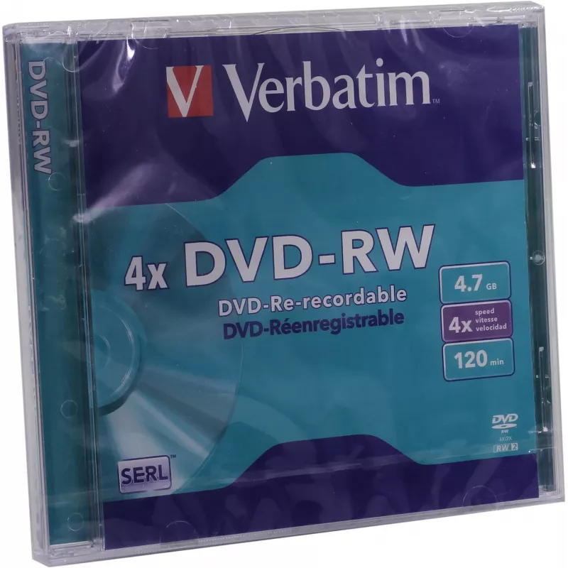 Verbatim DVD-RW 4,7 GB 4x, Jewel Case, 5 uds. (43285)