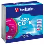 Verbatim CD-R AZO Colours 700 MB 48x 10 uds.