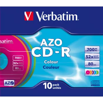 Verbatim CD-R AZO Colours 700 MB 48x 10 uds.