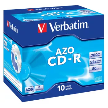 Verbatim CD-R AZO Crystal 700 MB 52x 10 uds.
