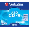Verbatim CD-R AZO Crystal 700 MB 52x 10 uds.