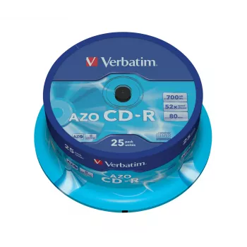 Verbatim CD-R AZO Crystal 700 MB 52x 25 uds.