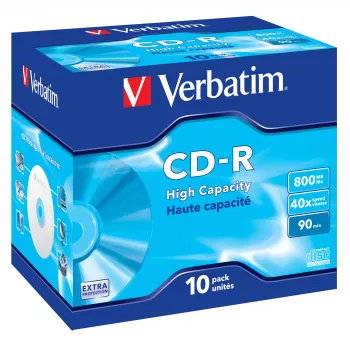 Verbatim CD-R High Capacity 800 MB 40x 10 uds.