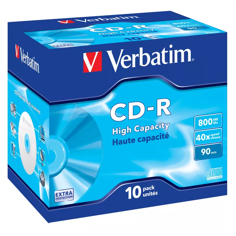 Verbatim CD-R High Capacity 800 MB 40x 10 uds.