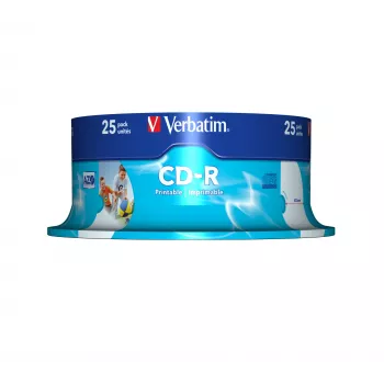 Verbatim CD-R AZO Wide Inkjet Printable 700 MB 52x 25 uds.