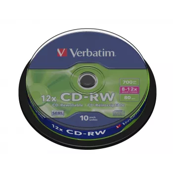 Verbatim CD-RW 12x 700 MB 10 uds.