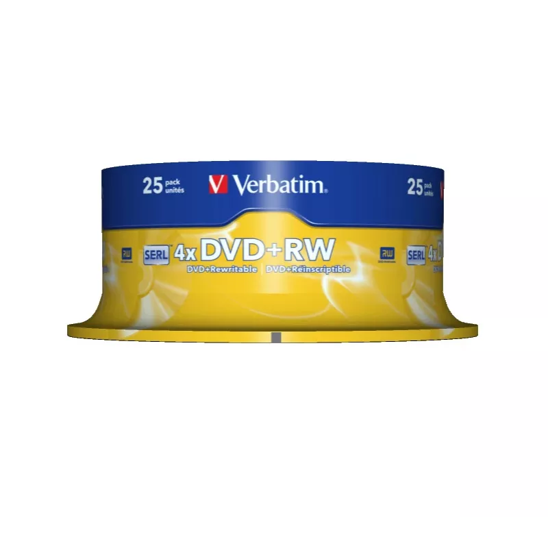 Verbatim DVD+RW Matt Silver 4,7 GB 25 uds.