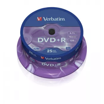 Verbatim VB-DPR47S2A, DVD+R, 120 mm, spindel, 25 uds., 4,7 GB