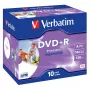 Verbatim DVD+R Wide Inkjet Printable ID Brand, DVD+R, 120 mm, imprimible, funda Jewel Case, 10 uds., 4,7 GB