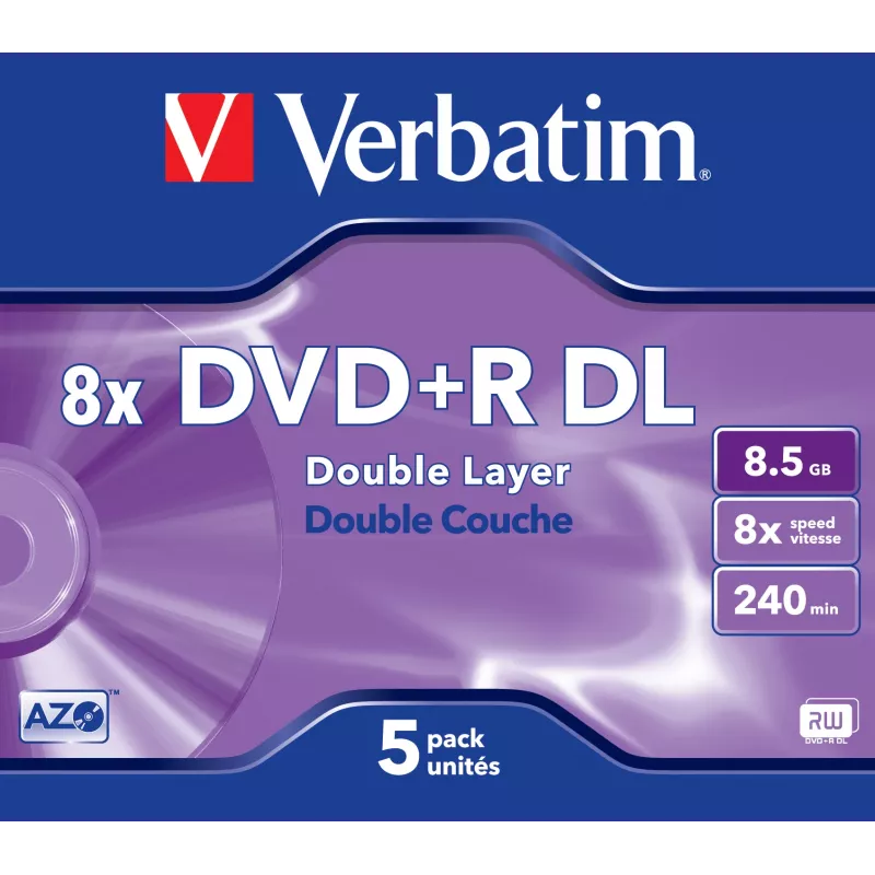 DVD+R DL Verbatim VB-DPD55JC 8,5 GB 5 uds.