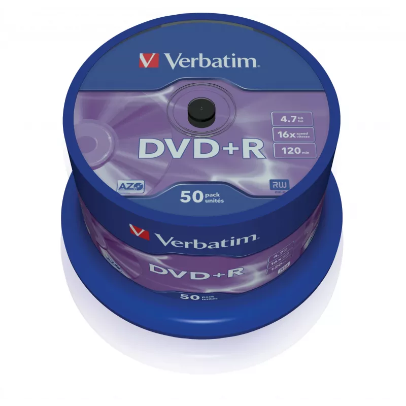 Verbatim VB-DPR47S3A, DVD+R, 120 mm, spindel, 50 uds., 4,7 GB