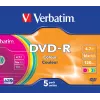 Verbatim DVD-R Colour 4,7 GB 5 uds.