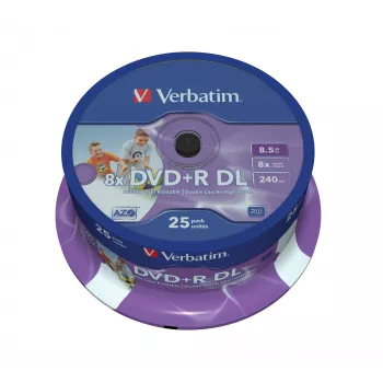 Verbatim 43667 DVD virgen 8,5 GB DVD+R DL 25 uds.