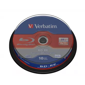 Verbatim BD-RE SL 25GB 2x spindel pack de 10 10 uds.