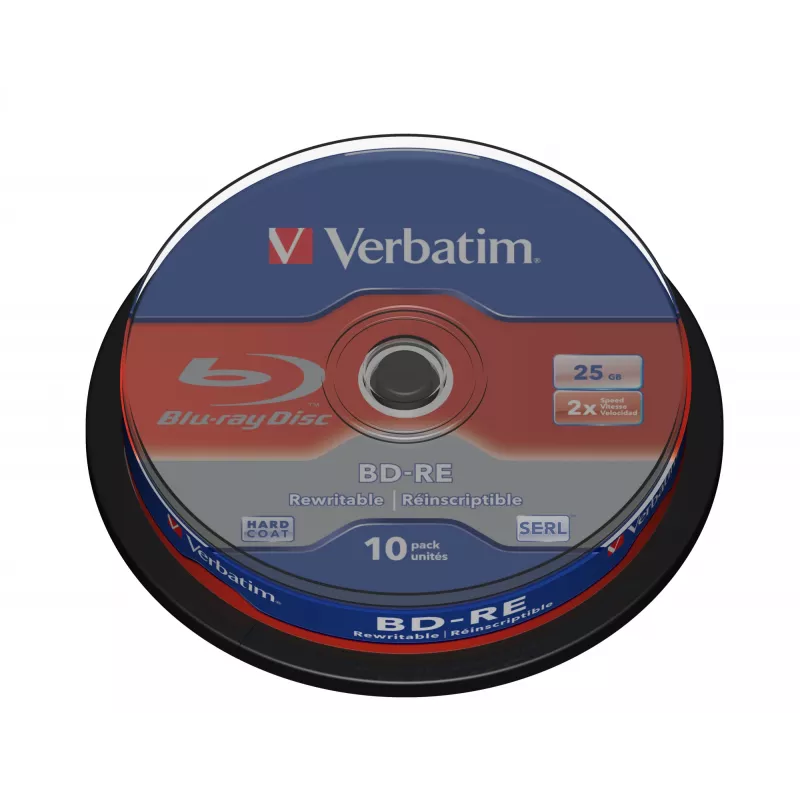 Verbatim BD-RE SL 25GB 2x spindel pack de 10 10 uds.