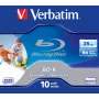 Verbatim BD-R SL 25GB 6x Printable pack de 10 caja jewel 10 uds.