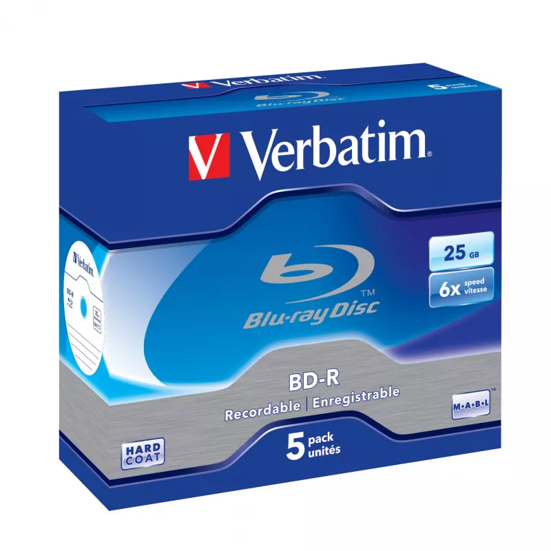 Verbatim 43715 disco Blu-Ray BD-R no grabado 25 GB 5 uds.