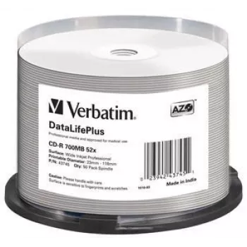 Verbatim CD-R 52x DataLifePlus 700 MB 50 uds.